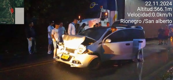 Fuerte accidente de tránsito colapsó movilidad en la vía a El Playón