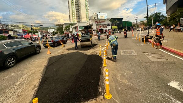 Más de 1.300 metros cuadrados de vías rehabilitadas en Floridablanca