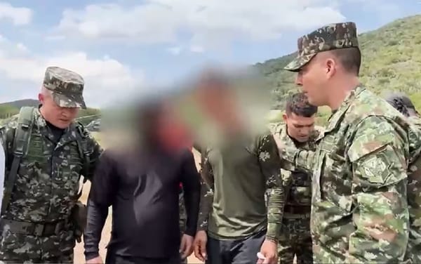 Entrega de guerrilleros al Ejército en El Tarra