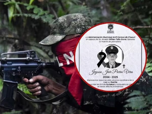 Francotirador asesinó a un patrullero de la Policía cuando bajaba bandera del ELN