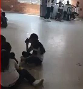 Estudiantes de Cimitarra denunciaron que les toca estudiar en el piso