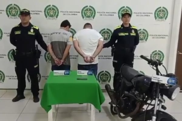 Dos criminales 'motoladrones' menos en las calles de Bucaramanga