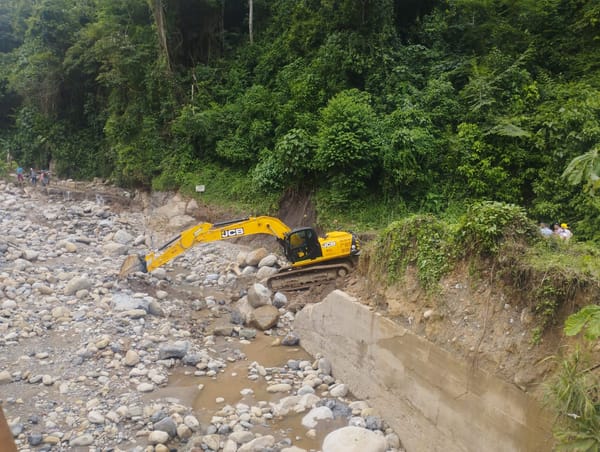 Avanzan obras para mitigar riesgos en San Vicente de Chucurí tras avalancha