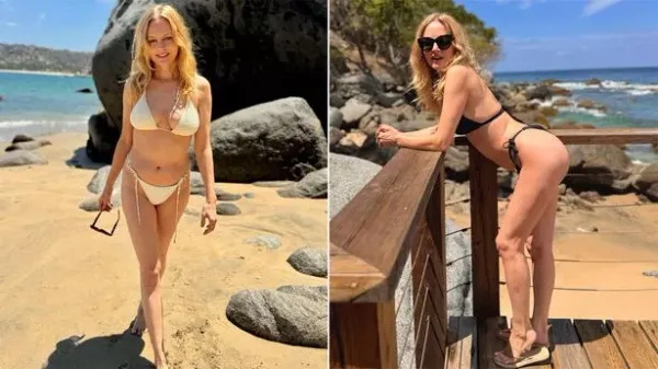 Heather Graham deslumbró en bikini a sus 55 años