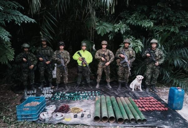 Cayo enorme caleta con armas del ELN