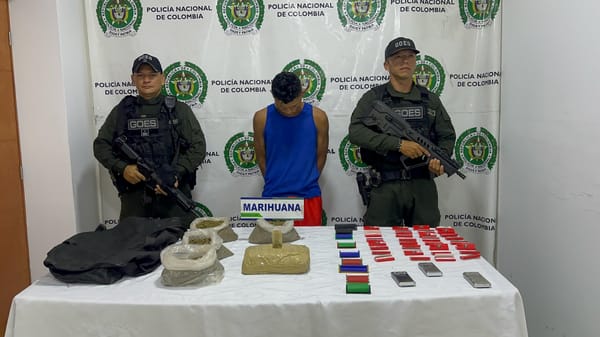 "Poncio" iba cargado con cuatro kilos de hierba