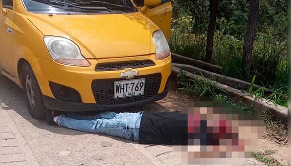 Pasajero asesinado y taxista herido a bala por sicarios