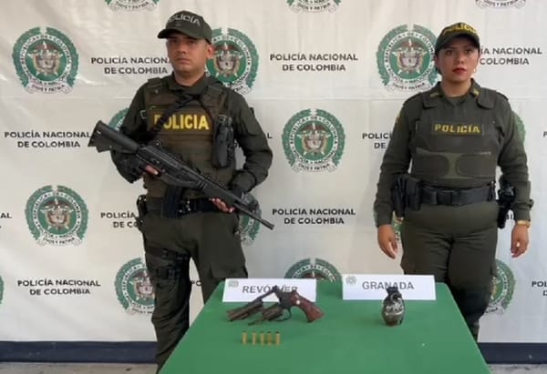 Dos menores capturados con arma de fuego y granada en Barrancabermeja