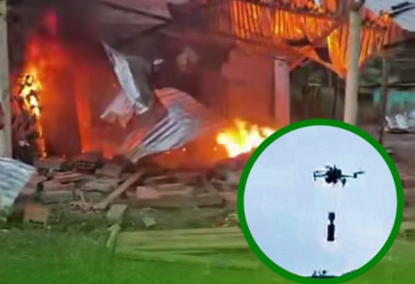 Nuevo ataque con dron destruyó una casa familia se salva de milagro