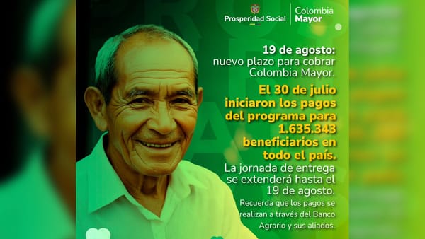 Prosperidad Social inicia el séptimo ciclo de pagos del programa Colombia Mayor
