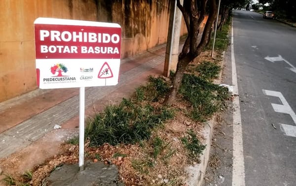 Guayacán y Entreparques ahora son botaderos de basura en Piedecuesta