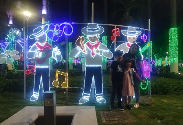 Sombras gigantes en contrato de las luces de Navidad en Bucaramanga