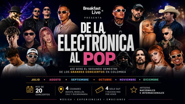 Breakfast Live anuncia una segunda mitad de 2026 con grandes conciertos en Colombia