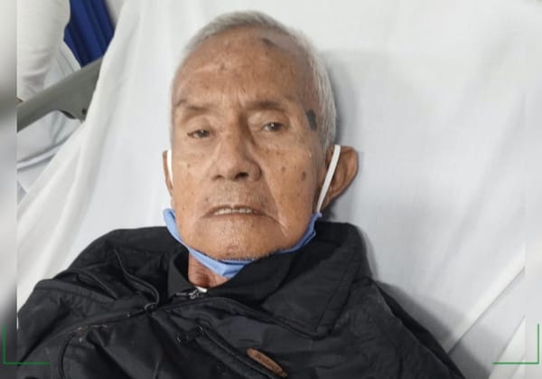 Buscan a la familia de abuelo hospitalizado en Piedecuesta