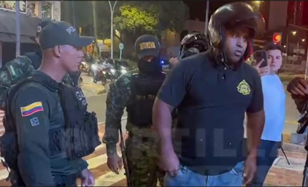 Detenido venezolano que agredió a varios agentes durante un reten de tránsito en Bucaramanga
