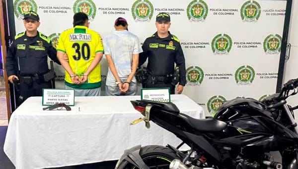 Capturan a dos jóvenes armados en El Porvenir, Bucaramanga