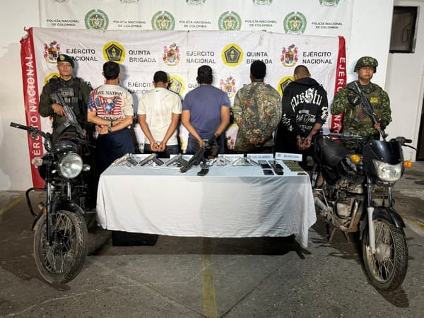 Cayó alias Toro, señalado cabecilla del Clan del Golfo, con otros cuatro presuntos integrantes en Puerto Wilches