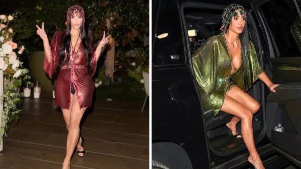 Kim Kardashian celebró sus 46 años con dos vestidos transparentes y una ausencia que llamó la atención: Lewis Hamilton