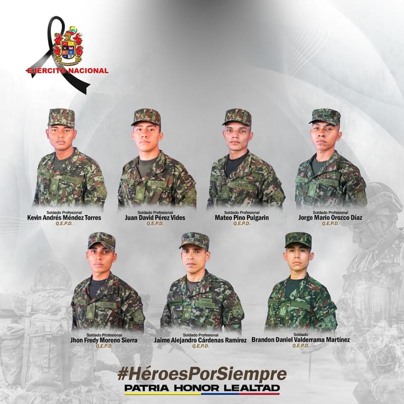 7 soldados asesinados  por ELN en Aguachica   Gobierno ofreció recompensa de  200 millones contra estos bandidos imagen de la publicación