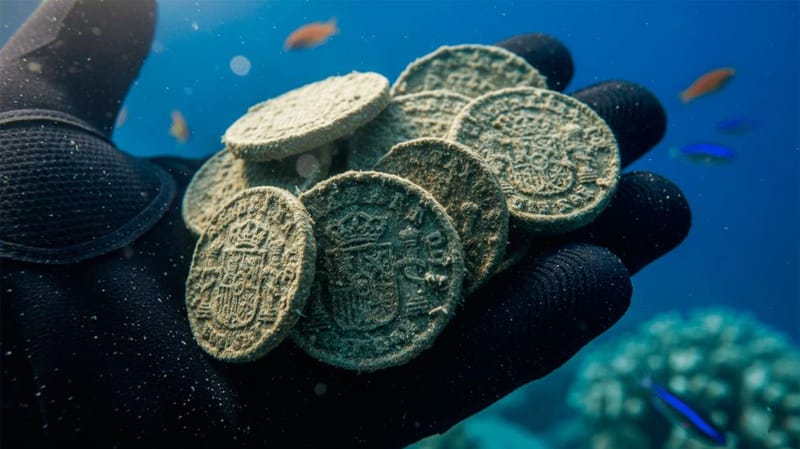 Hallan más de 1.000 monedas de oro y plata de un naufragio español frente a Florida imagen de la publicación