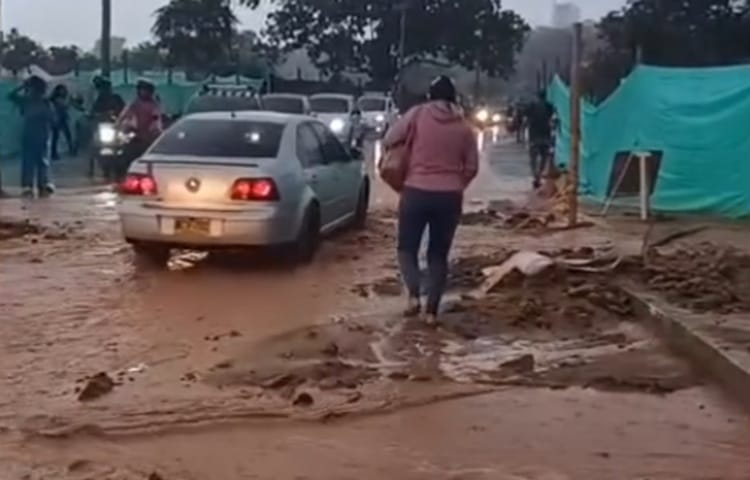 ‘La  Ciudad Bonita’ anegada y con varios semáforos apagados imagen de la publicación