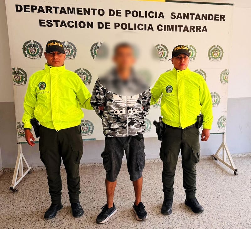 Policía capturó a hombre requerido por hurto calificado en Cimitarra imagen de la publicación