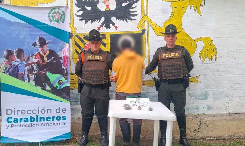 Capturan a hombre con marihuana en zona rural de San Gil imagen de la publicación