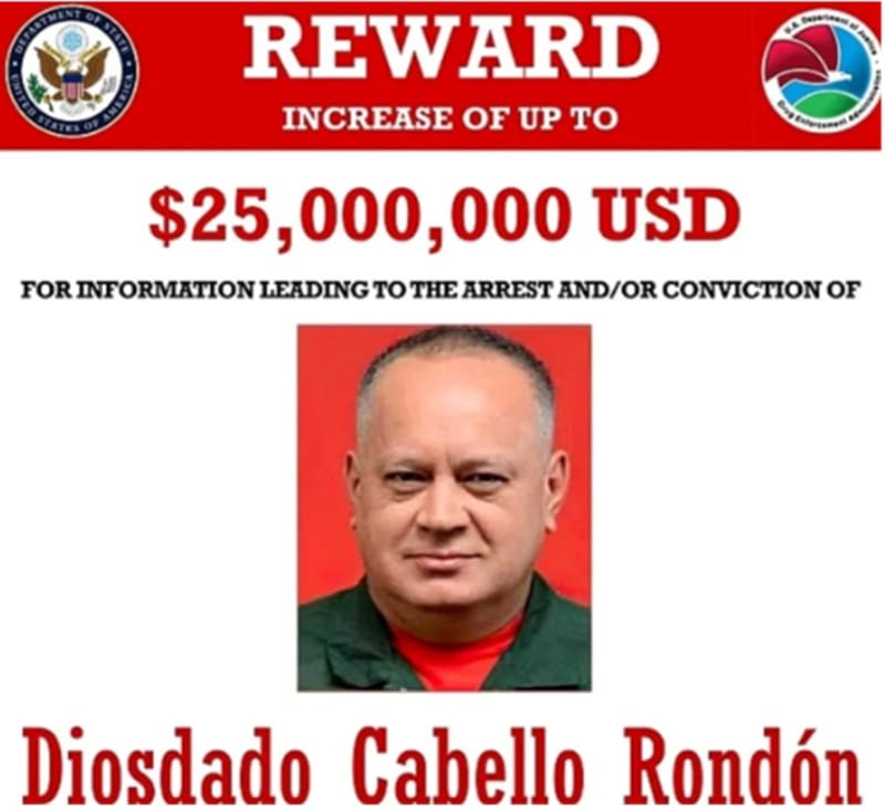 Orden de CAPTURA contra Diosdado Cabello en Venezuela imagen de la publicación