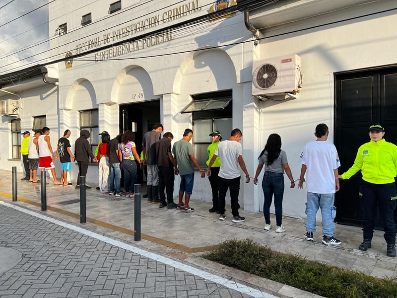 Caen dos presuntos integrantes del Tren de Aragua y nueve delincuentes más en Bucaramanga imagen de la publicación