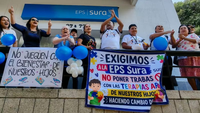 Protestas por cambio de EPS y atención a niños con autismo imagen de la publicación