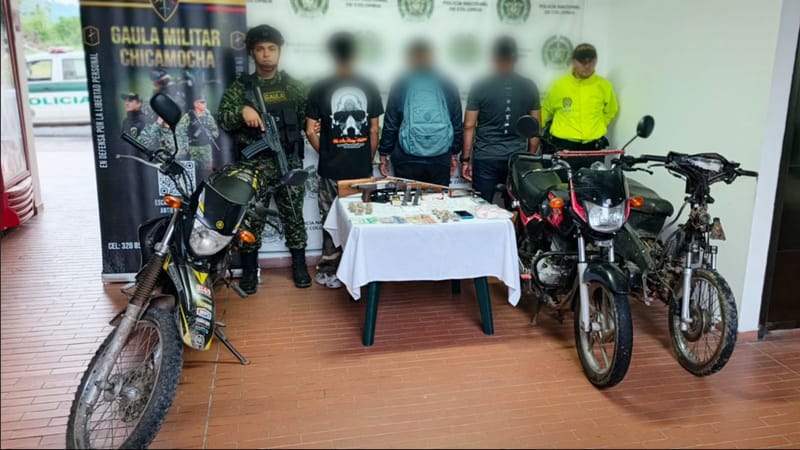 Cayó temida banda 'Los Camarones' en Santander, incautaron armas, droga y motos imagen de la publicación