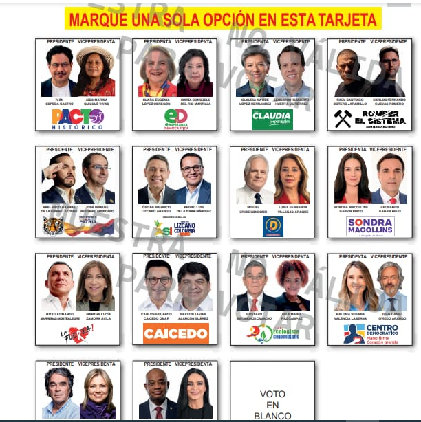 Lista la tarjeta para la elección presidencial imagen de la publicación
